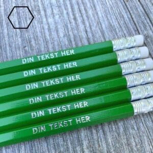 Grønne blyanter med navn