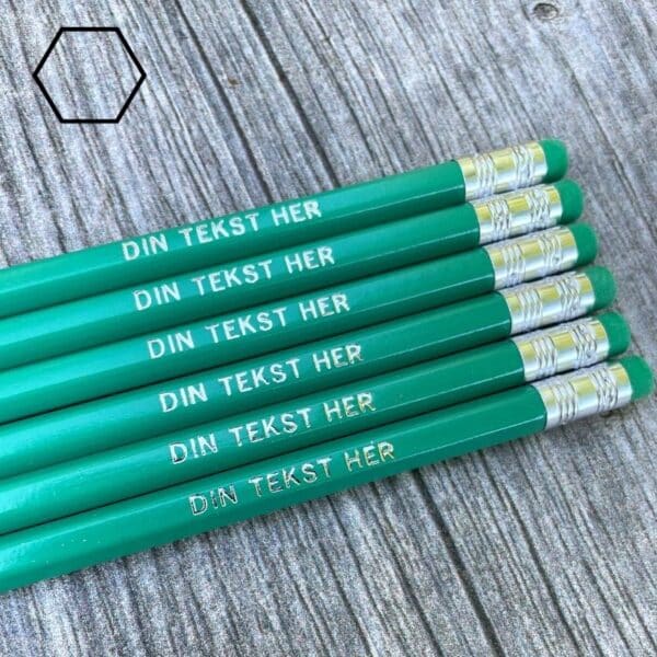 Grønne blyanter med tryk