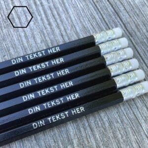 Sorte blyanter med navn