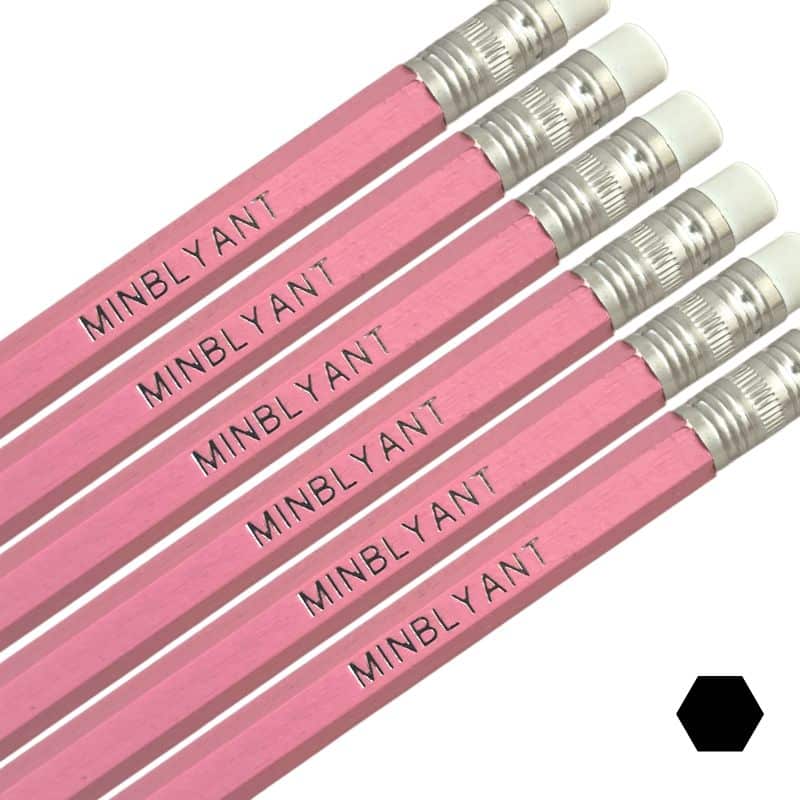 Name pencils pastel pink