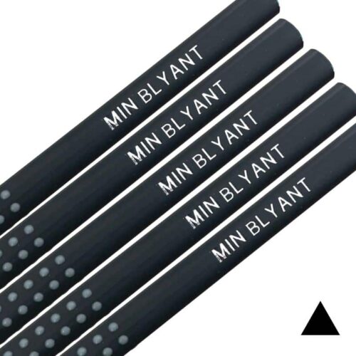 Sorte gripblyanter med navn fra Faber-Castell
