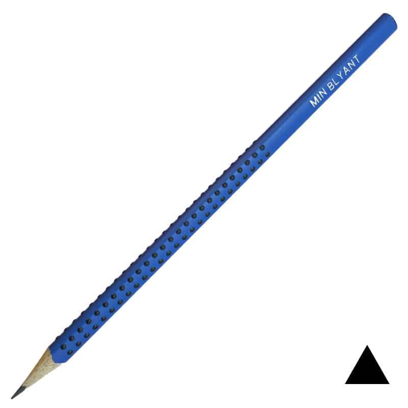 Faber-Castell grip blyant med navn Blå