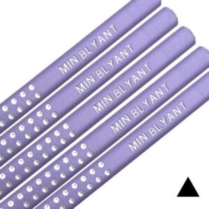 Purple Sparkle glitter pencils with name from Faber-Castell