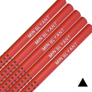 Red grip pencils with name from Faber-Castell