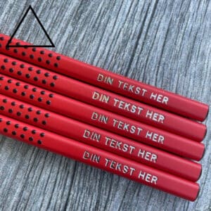 Røde Faber Castell blyanter med navn