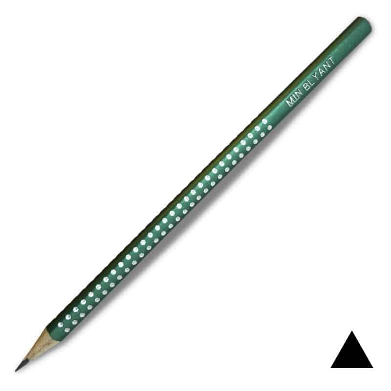 Grønne Sparkle blyanter Faber-Castell med navn