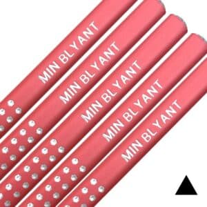 Flotte røde Sparkle glimmer blyanter med navn fra Faber-Castell