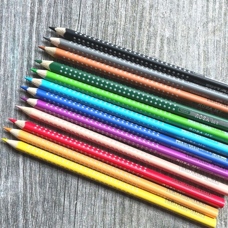 grep-fargede-blyanter-faber-castell-12-med-navn