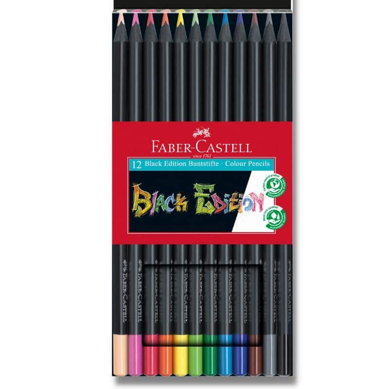 svart-utgave-faber-castell-fargede-blyanter-12-stk