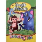 coloring book with jungle animals