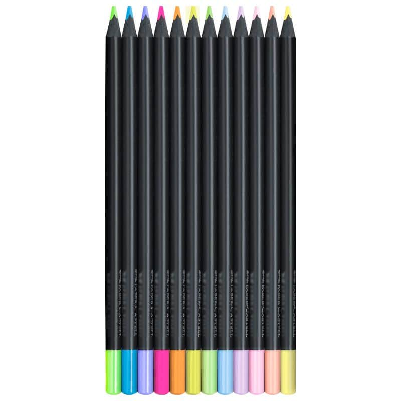 faber-castell-svart-utgave-pastell-blyanter-med-navn