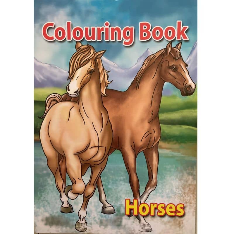 Målarbok med hästar 16 sidor