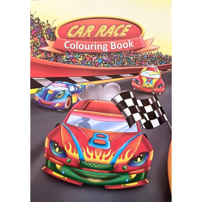 Coloring book for children with racing cars