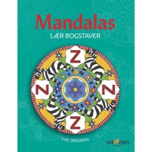 Mandalas malebog med Lær bogstaver fra 4 år