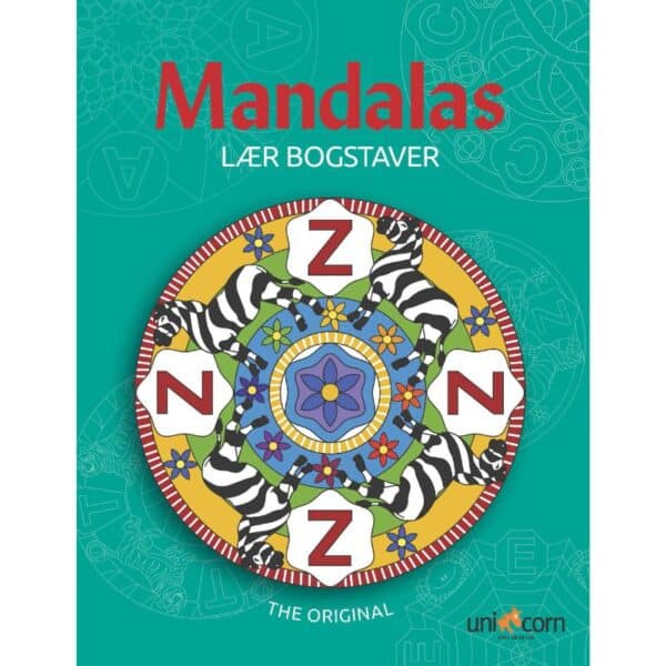 Mandalas malebog med Lær bogstaver fra 4 år