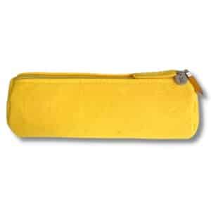 Nice yellow pencil case in nice felt. With initial pendant and additional pendant of your choice