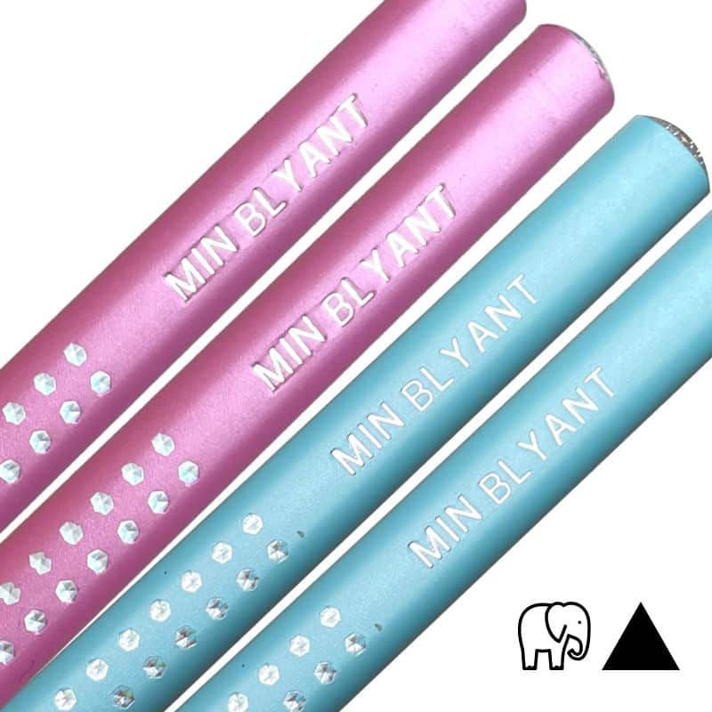 Sparkle jumbo pencils with name