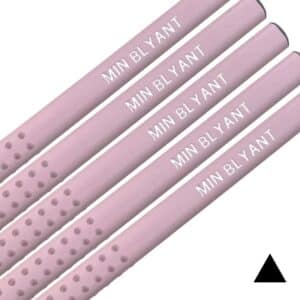 Pink grip pencils with name from Faber-Castell
