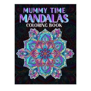 Mummy Time målarbok för vuxna. 50 sidor, A4. Mandalas