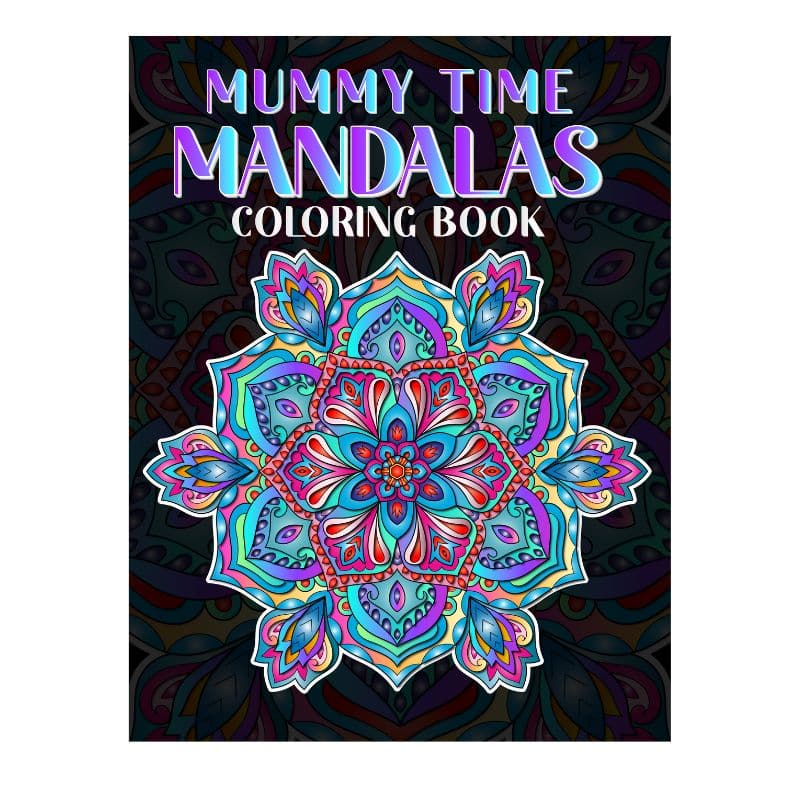 Mummy Time malebog for voksne. 50 sider, A4. Mandalas