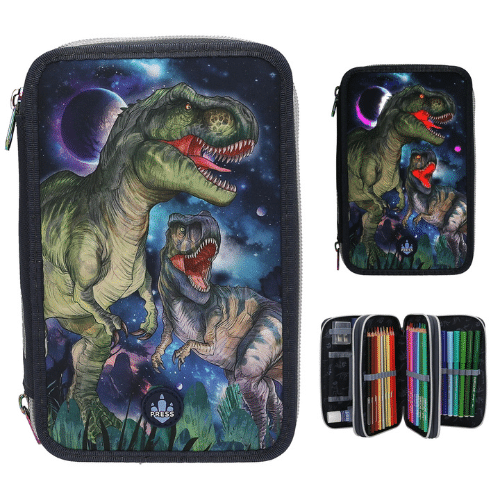 Dino World Trippel Penalhus m/ LED Galaxy