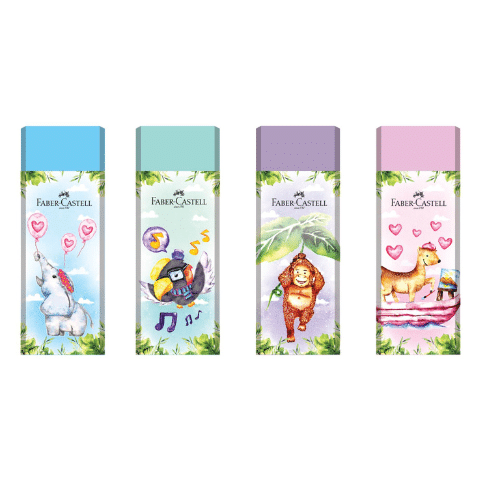 Faber-Castell Viskelæder PVC fri med dyremotiv